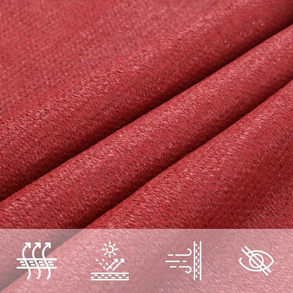 Para-sol estilo vela 160 g/m² 2,5x3 m PEAD vermelho
