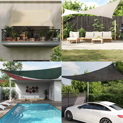 Para-sol estilo vela 160 g/m² 2,5x3 m PEAD vermelho