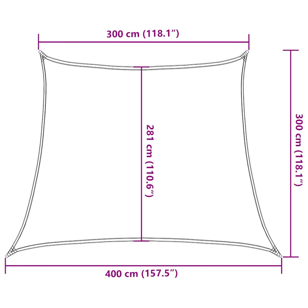 Para-sol estilo vela 160 g/m² 3/4x3 m PEAD vermelho