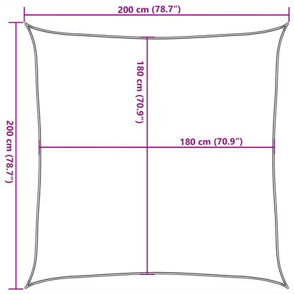Para-sol estilo vela 160 g/m² 2x2 m PEAD laranja