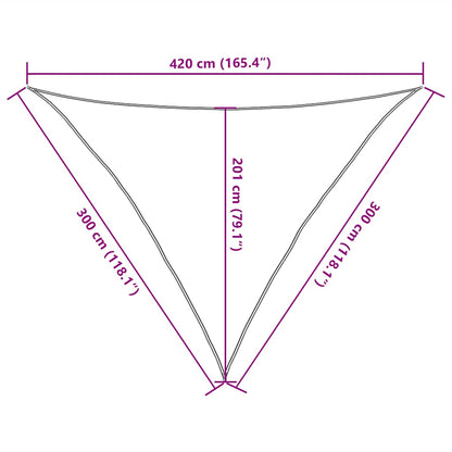 Para-sol estilo vela 160 g/m² 3x3x4,2 m PEAD laranja