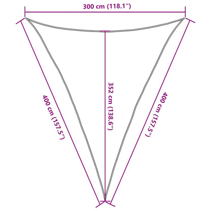 Para-sol estilo vela triangular 160 g/m² 3x4x4 m PEAD laranja