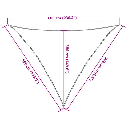 Para-sol estilo vela triangular 160 g/m² 5x5x6 m PEAD laranja