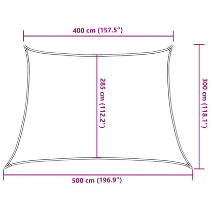 Para-sol estilo vela trapézio 160 g/m² 4/5x3 m PEAD laranja