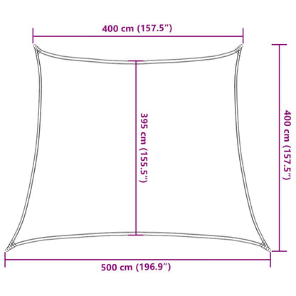 Para-sol estilo vela trapézio 160 g/m² 4/5x4 m PEAD laranja
