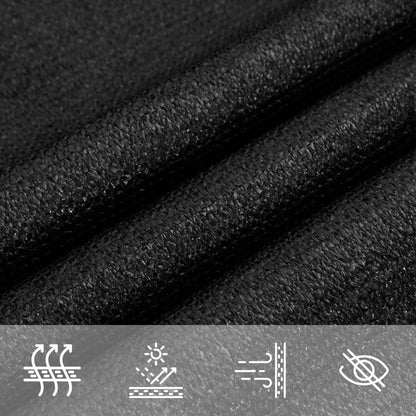 Para-sol estilo vela 160 g/m² 2x2,5 m PEAD preto