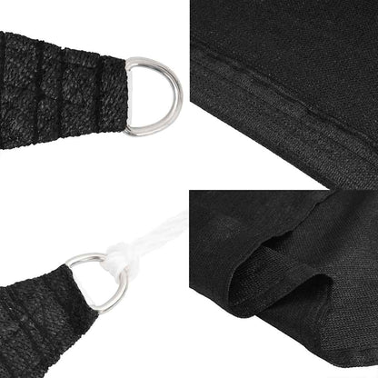 Para-sol estilo vela triangular 160 g/m² 3x4x4 m PEAD preto