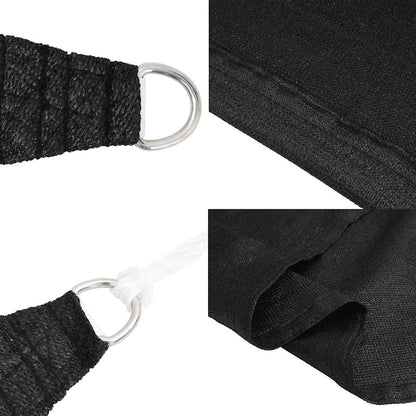 Para-sol estilo vela triangular 160 g/m² 5x7x7 m PEAD preto