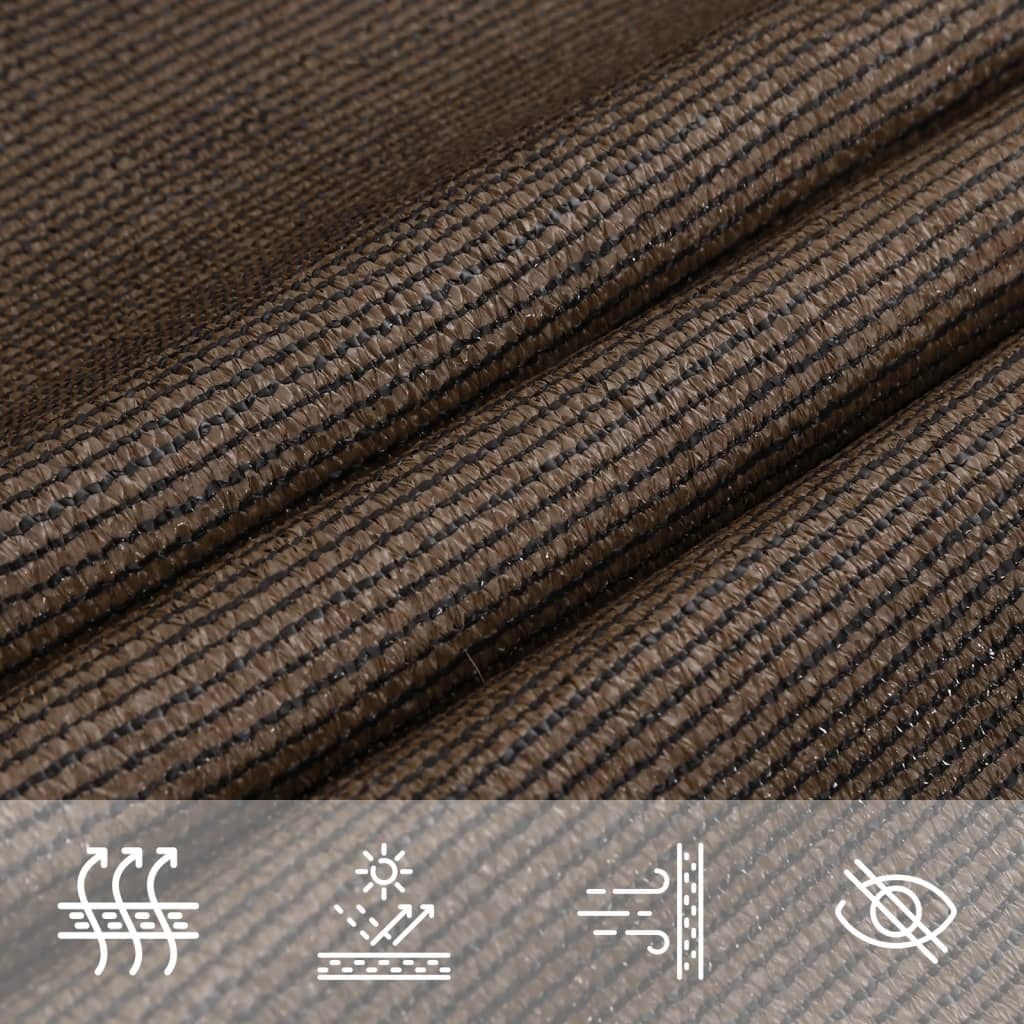 Para-sol estilo vela 160 g/m² 2x3,5 m PEAD castanho