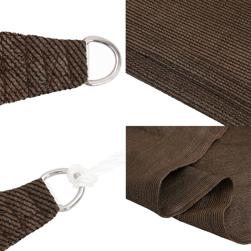 Para-sol estilo vela 160 g/m² 2,5x3 m PEAD castanho
