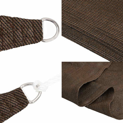 Para-sol estilo vela trapézio 160 g/m² 4/5x4 m PEAD castanho