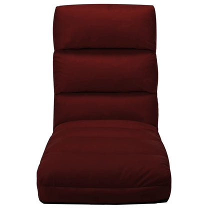 Colchão dobrável couro artificial vermelho tinto