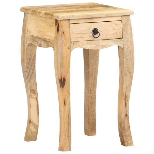 Mesa de cabeceira 28x28x46 cm madeira de mangueira maciça