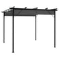 Pérgola com toldo retrátil 3x3 m 180 g/m² aço antracite