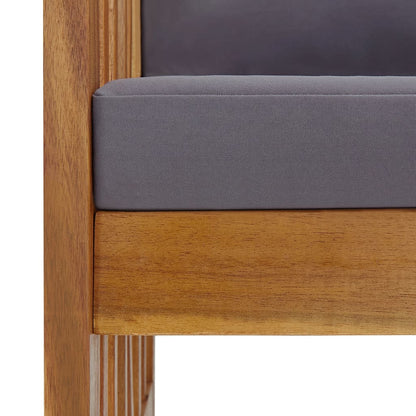 Banco de jardim c/ almofadões 119 cm madeira de acácia maciça