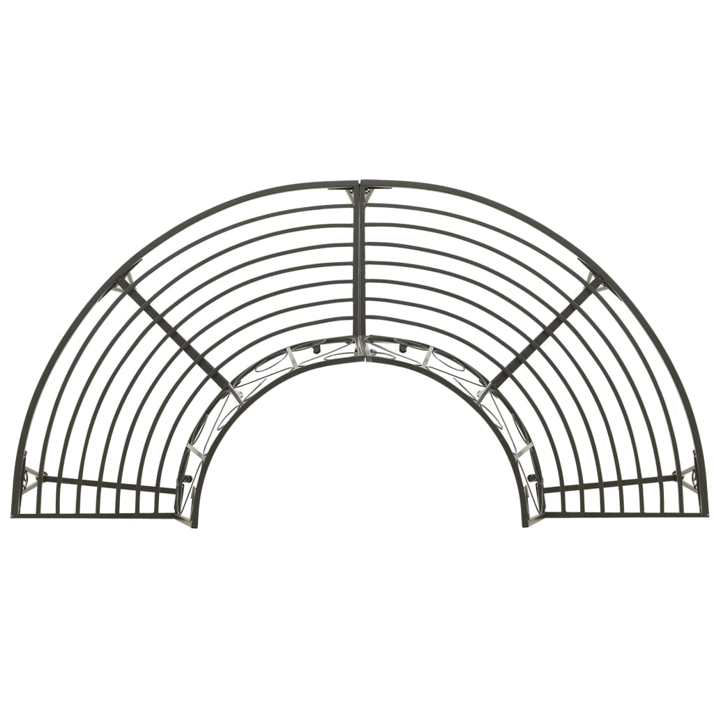 Banco de jardim para árvore semicircular 160 cm aço