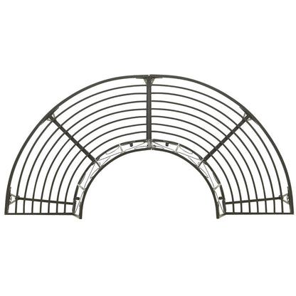 Banco de jardim para árvore semicircular 160 cm aço