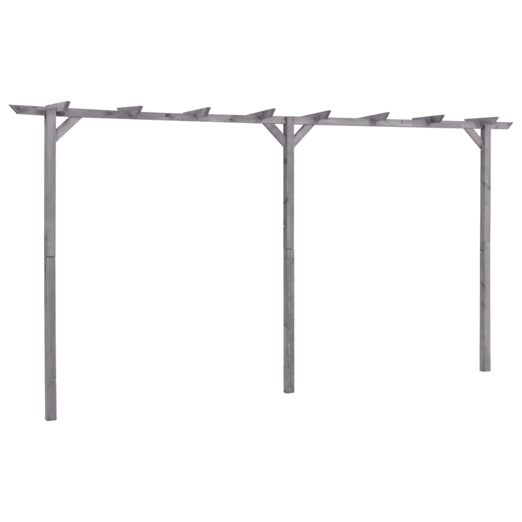 Pérgola de jardim 400x40x205 cm pinho impregnado cinzento