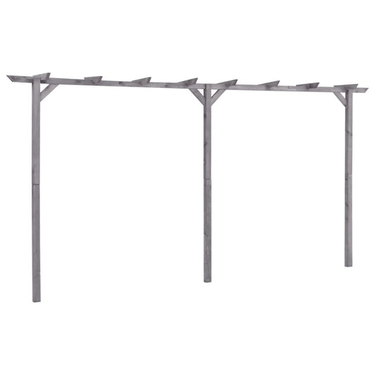 Pérgola de jardim 400x40x205 cm pinho impregnado cinzento