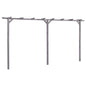 Pérgola de jardim 400x40x205 cm pinho impregnado cinzento