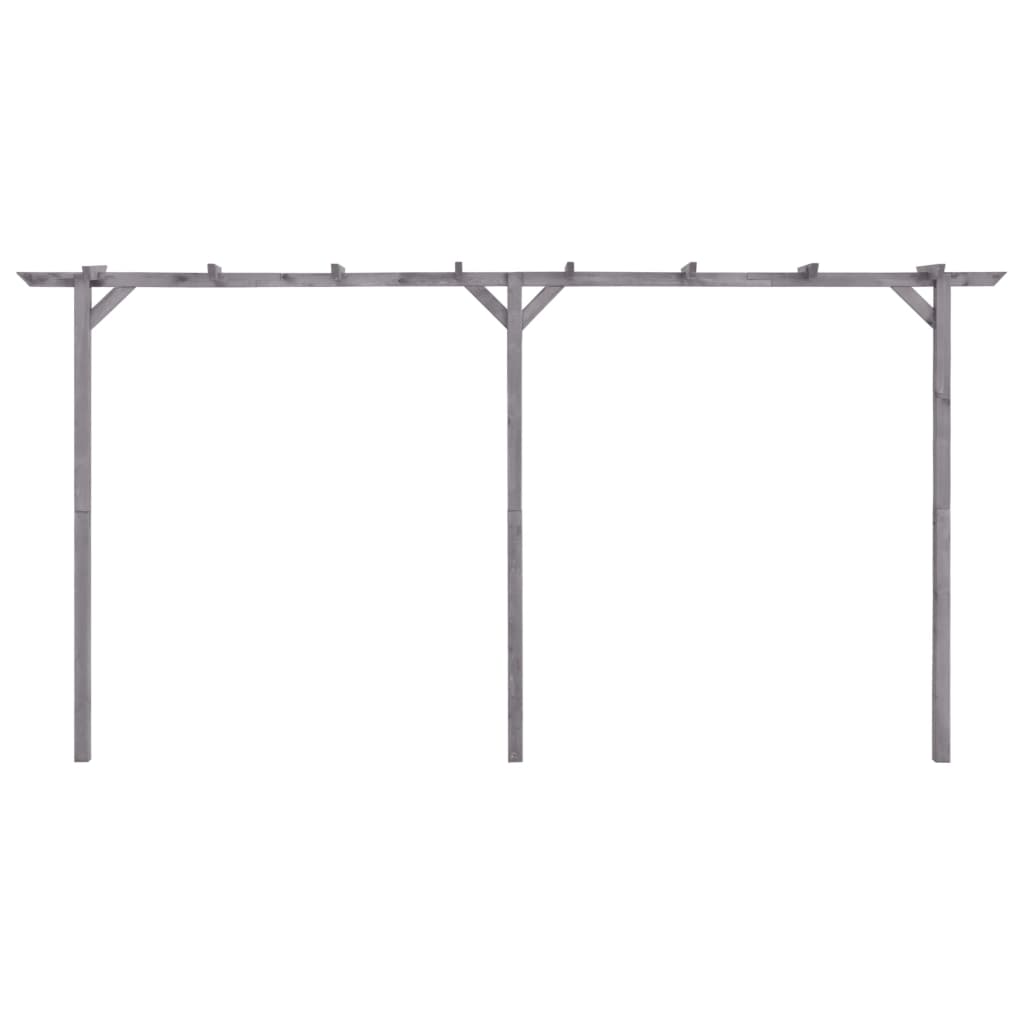 Pérgola de jardim 400x40x205 cm pinho impregnado cinzento