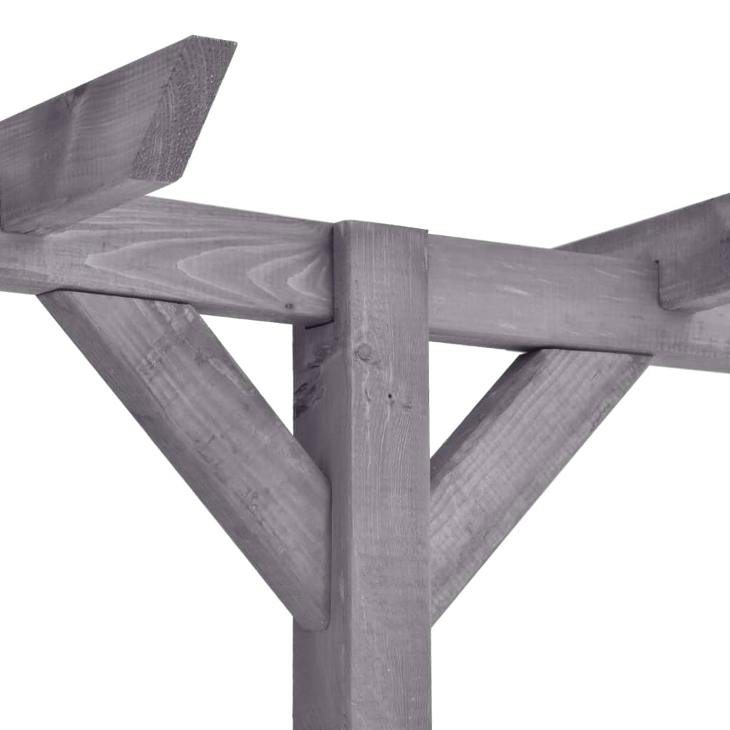 Pérgola de jardim 400x40x205 cm pinho impregnado cinzento
