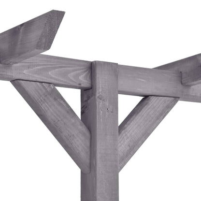 Pérgola de jardim 400x40x205 cm pinho impregnado cinzento