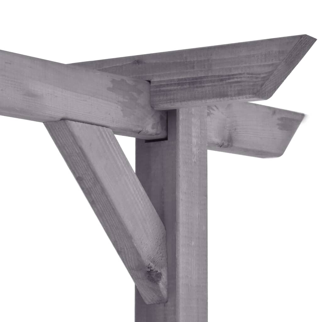 Pérgola de jardim 400x40x205 cm pinho impregnado cinzento