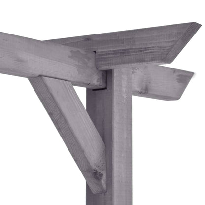 Pérgola de jardim 400x40x205 cm pinho impregnado cinzento