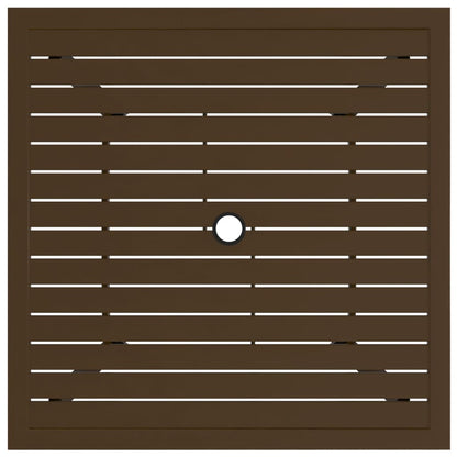 Mesa de jardim 81,5x81,5x72 cm aço castanho