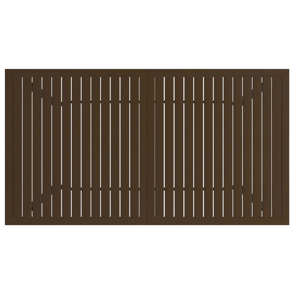 Mesa de jardim 140x80x72 cm aço castanho