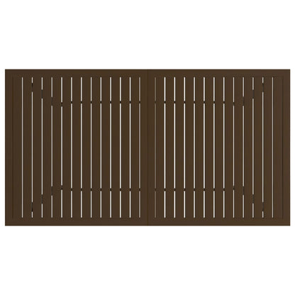 Mesa de jardim 140x80x72 cm aço castanho