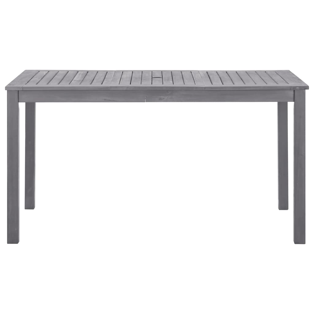 Mesa de jardim 140x80x74 cm acácia maciça cinzento lavado