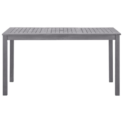 Mesa de jardim 140x80x74 cm acácia maciça cinzento lavado