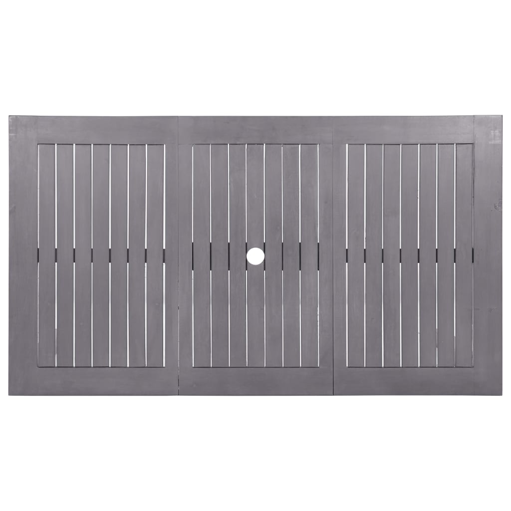 Mesa de jardim 140x80x74 cm acácia maciça cinzento lavado