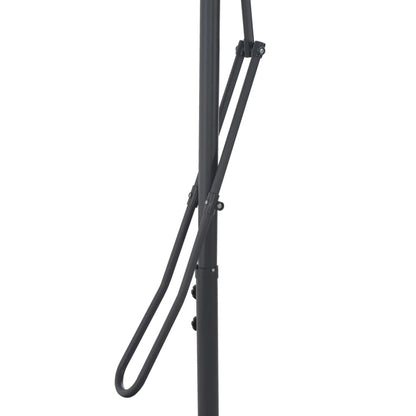 Guarda-sol de jardim com poste de aço 250x250x230 cm preto