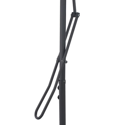 Guarda-sol de jardim com poste de aço 300x230 cm bordô
