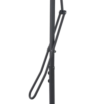 Guarda-sol de jardim com poste de aço 300x230 cm preto