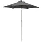 Guarda-sol de jardim c/ luzes LED 200x211 cm alumínio antracite