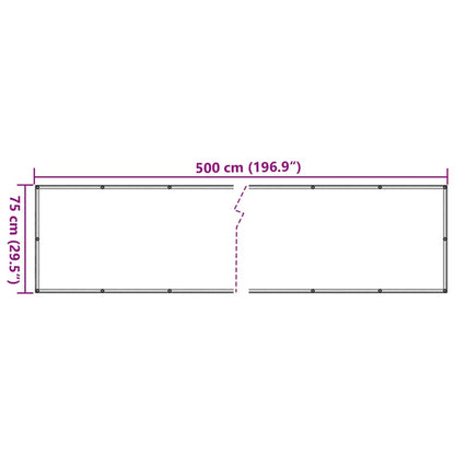 Tela de varanda 75x500 cm tecido Oxford antracite