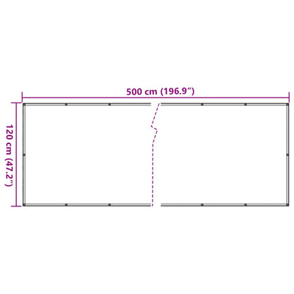 Tela de varanda 120x500 cm tecido Oxford antracite