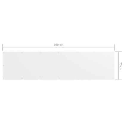 Tela de varanda 75x300 cm tecido Oxford branco