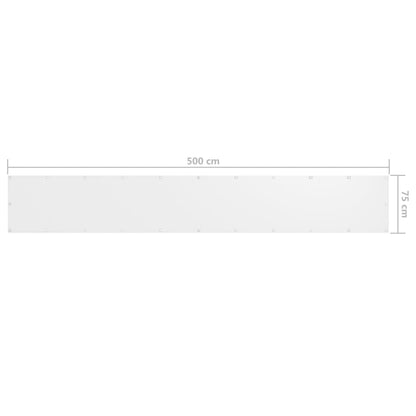 Tela de varanda 75x500 cm tecido Oxford branco