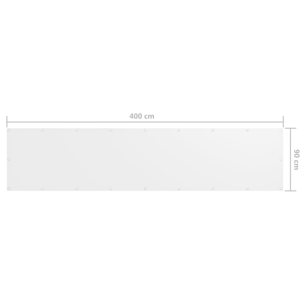 Tela de varanda 90x400 cm tecido Oxford branco