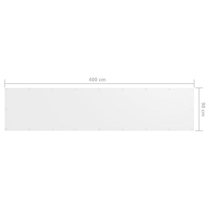 Tela de varanda 90x400 cm tecido Oxford branco