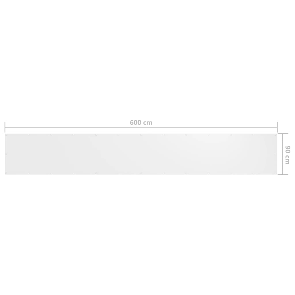 Tela de varanda 90x600 cm tecido Oxford branco