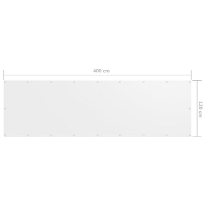 Tela de varanda 120x400 cm tecido Oxford branco