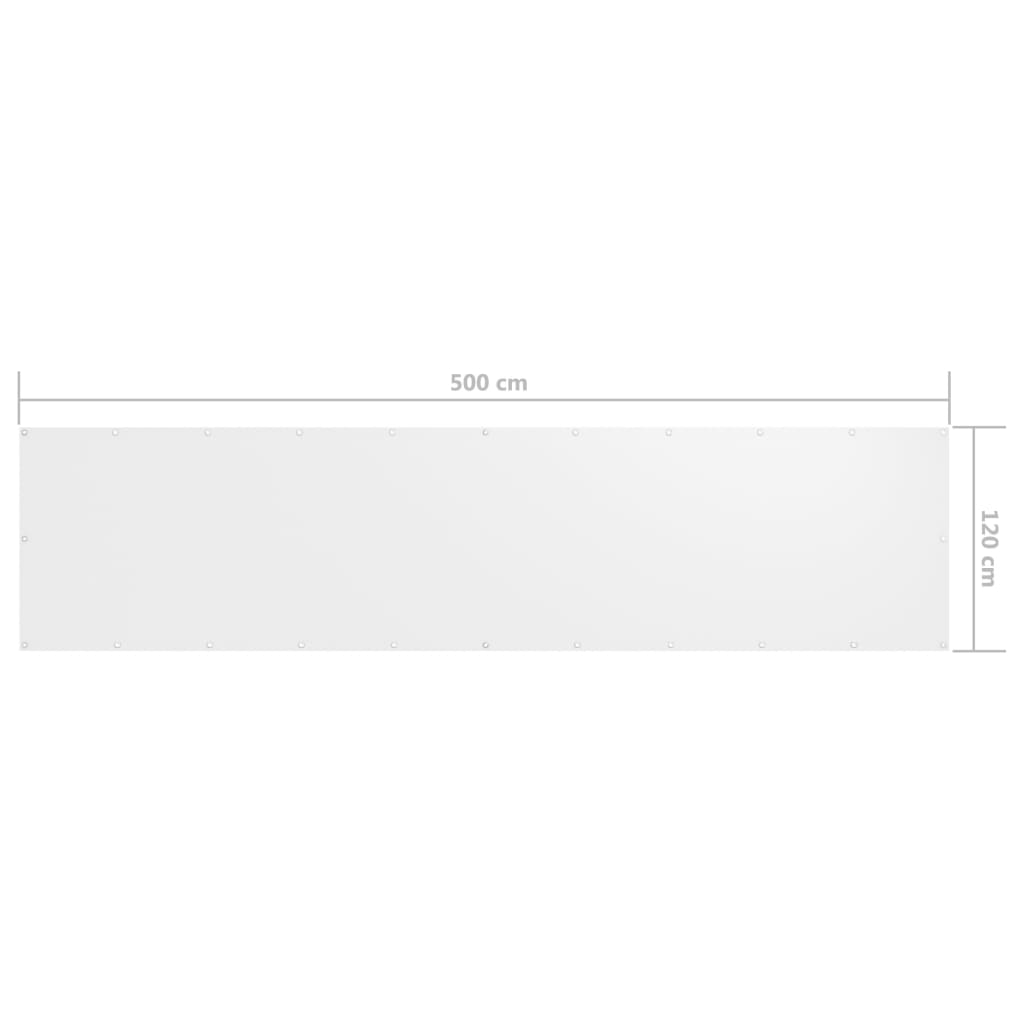 Tela de varanda 120x500 cm tecido Oxford branco