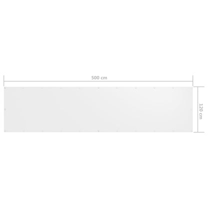 Tela de varanda 120x500 cm tecido Oxford branco
