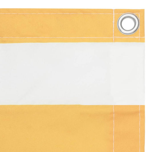 Tela de varanda 75x500 cm tecido Oxford branco e amarelo
